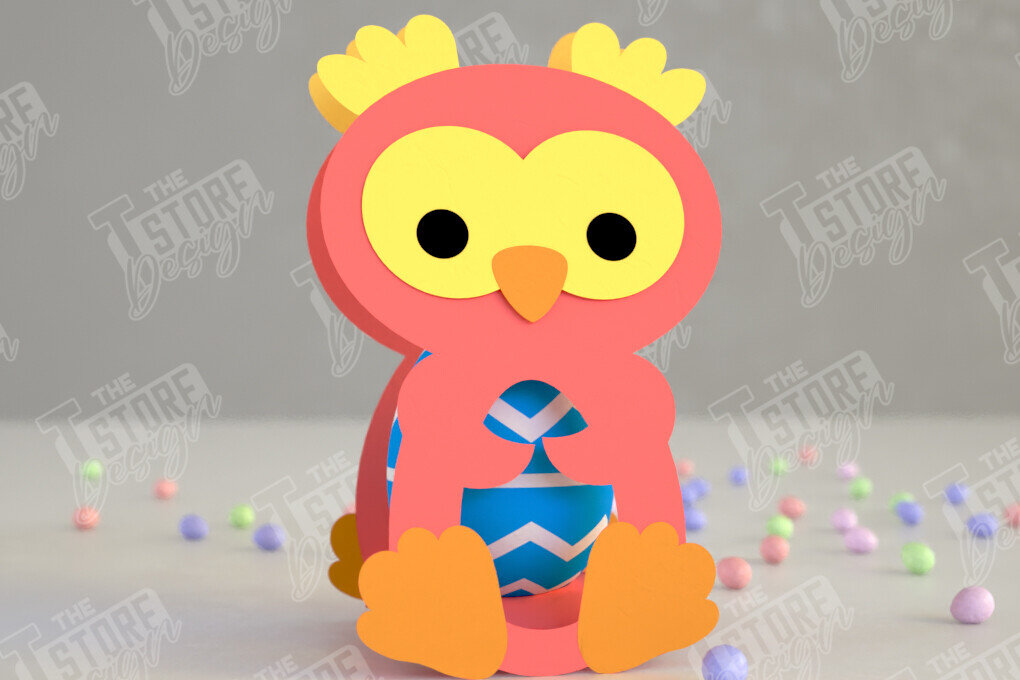 Σετ των 2 Intra απο ξύλο plywood 3mm-4mm πάχος Σοκολατένια Αυγοθήκη | Χάρτινη Αυγοθήκη Δίασταση 15x15 cm INTRAFABR-117881205