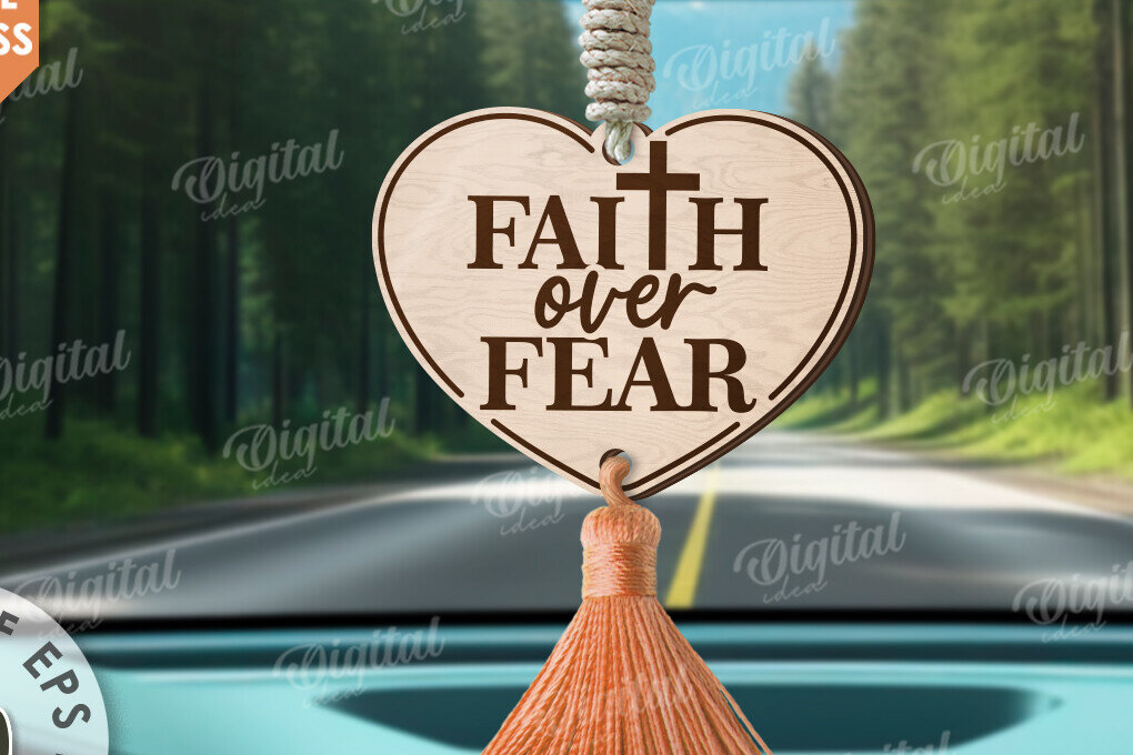 Σετ των 3 Intra απο ξύλο plywood 3mm-4mm πάχος Christian Car Charm Δίασταση 4x4 cm INTRAFABR-118426617