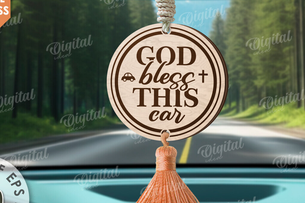 Σετ των 3 Intra απο ξύλο plywood 3mm-4mm πάχος Christian Car Charm Δίασταση 4x4 cm INTRAFABR-118426704