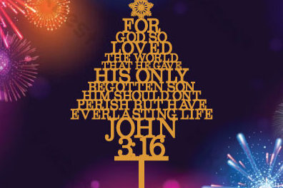 Intra απο ξύλο plywood 3mm-4mm πάχος Χριστιανικό χριστουγεννιάτικο δέντρο με λέιζερ κομμένο μέταλλο Δίασταση 40x40 cm INTRAFABR-112293167