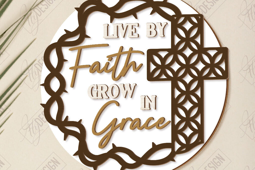 Intra απο ξύλο plywood 3mm-4mm πάχος Χριστιανικές στρογγυλές πινακίδες κοπής με λέιζερ | CNC Δίασταση 30x20 cm INTRAFABR-121601709