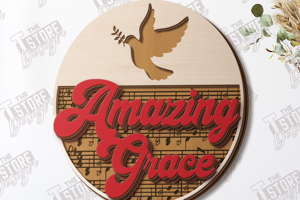 Intra απο ξύλο plywood 3mm-4mm πάχος Χριστιανική στρογγυλή πινακίδα τοίχου |CNC Δίασταση 30x20 cm INTRAFABR-120961775