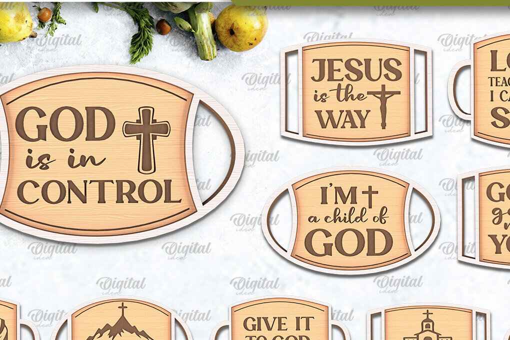 Intra απο ξύλο plywood 3mm-4mm πάχος Δίσκοι σερβιρίσματος Christian κοπής με λέιζερ Δίασταση 30x20 cm INTRAFABR-94235143