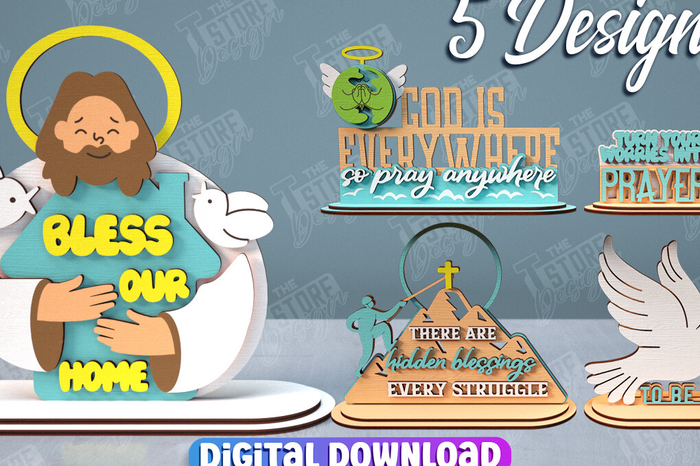 Intra απο ξύλο plywood 3mm-4mm πάχος Christian Stand | Επιτραπέζια βάση Δίασταση 30x20 cm INTRAFABR-114078570