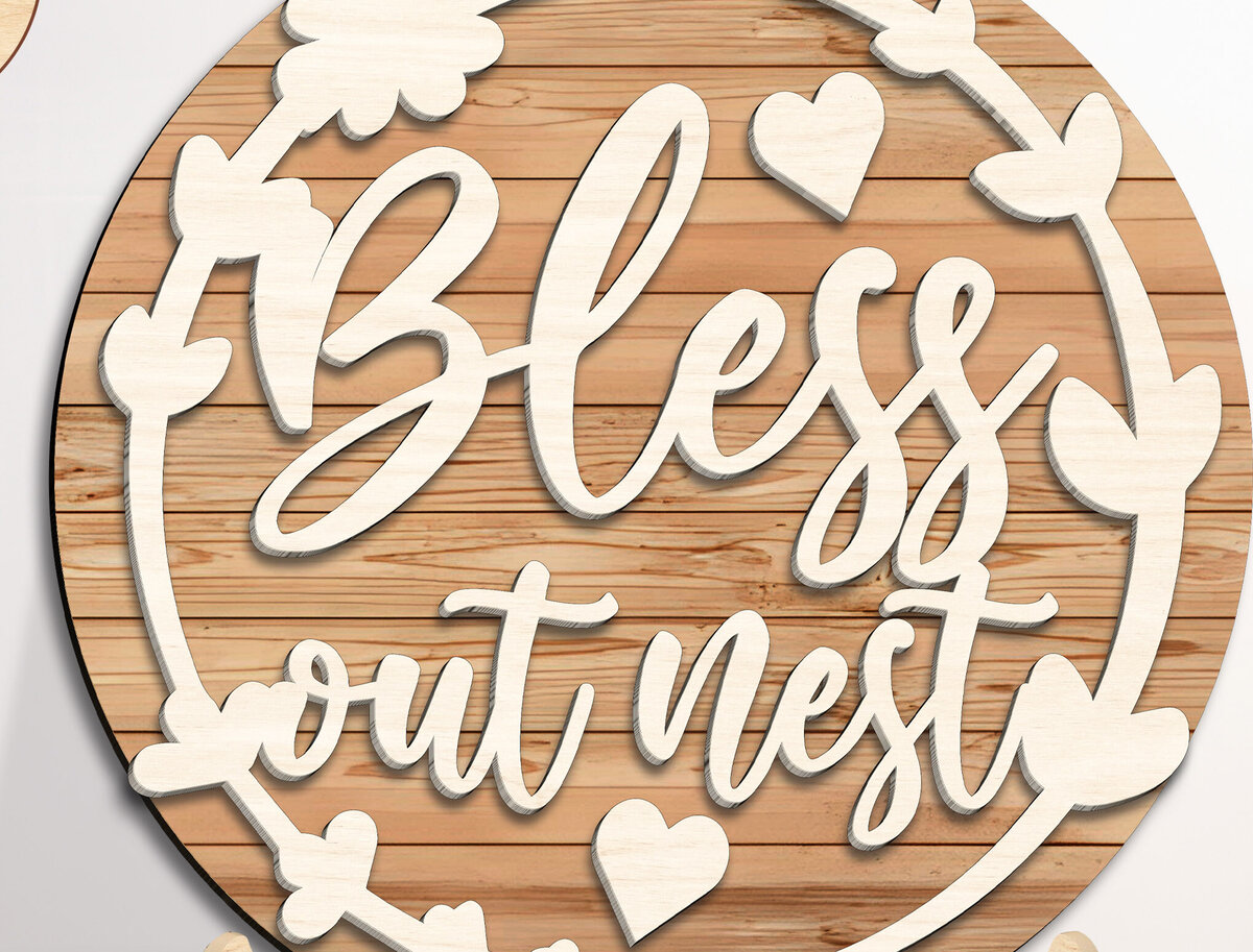 Σετ των 2 Intra απο ξύλο plywood 3mm-4mm πάχος Χριστιανικό ντεκόρ κομμένου αρχείου βάσης Δίασταση 15x15 cm INTRAFABR-98650423