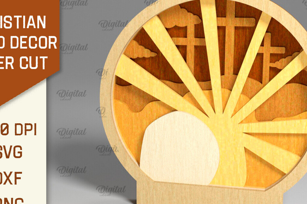 Intra απο ξύλο plywood 3mm-4mm πάχος Christian Stand Decor Cut  Δίασταση 30x20 cm INTRAFABR-95648295