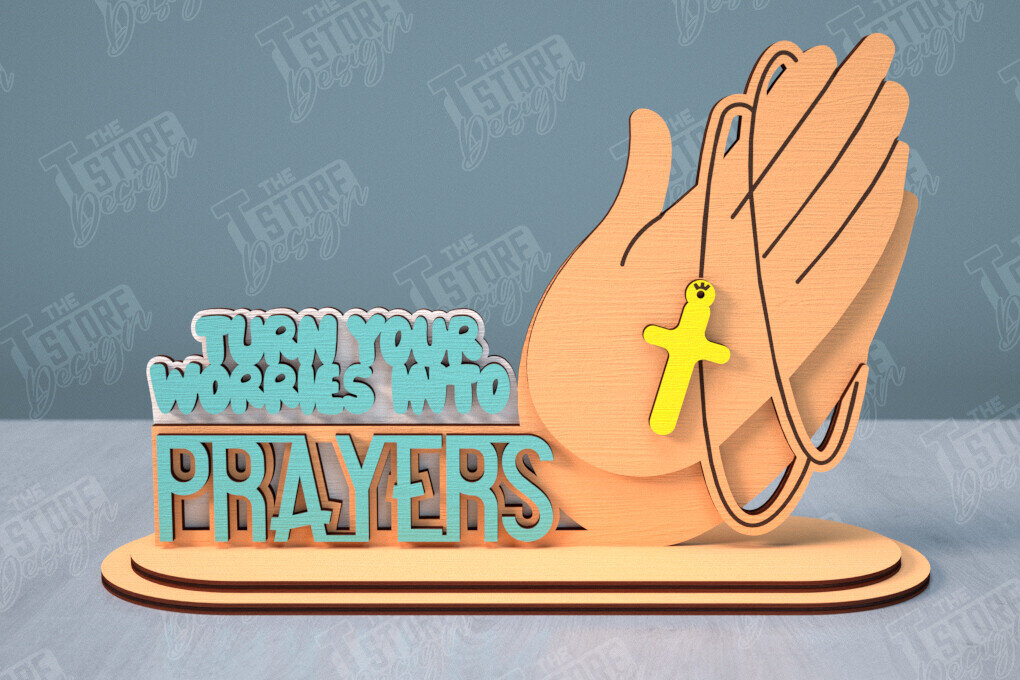 Intra απο ξύλο plywood 3mm-4mm πάχος Χριστιανική στάση | Επιτραπέζια βάση | CNC Δίασταση 30x20 cm INTRAFABR-114078345