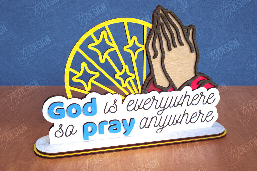 Intra απο ξύλο plywood 3mm-4mm πάχος Χριστιανική επιτραπέζια βάση |Χριστιανική επιγραφή Δίασταση 30x20 cm INTRAFABR-113924554