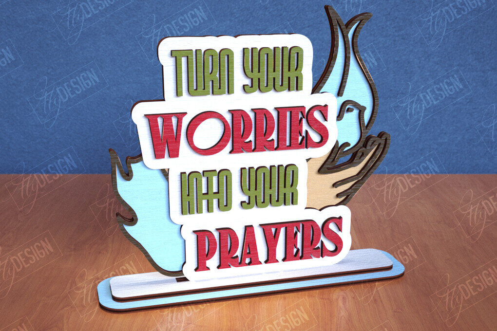 Intra απο ξύλο plywood 3mm-4mm πάχος Χριστιανική επιτραπέζια βάση |Χριστιανική επιγραφή Δίασταση 30x20 cm INTRAFABR-113924562