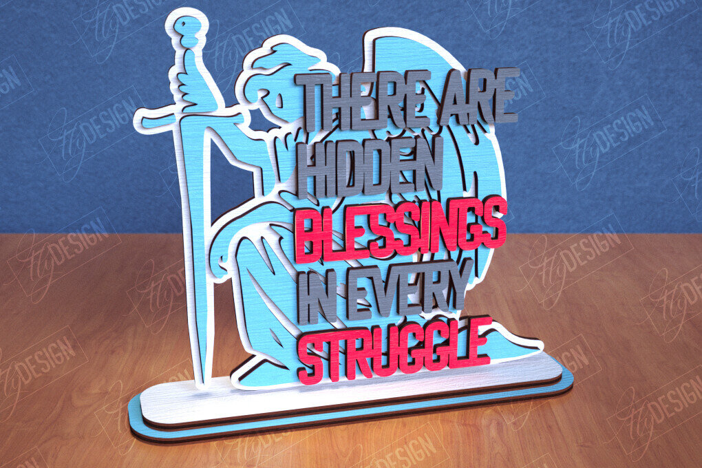 Intra απο ξύλο plywood 3mm-4mm πάχος Χριστιανική επιτραπέζια βάση |Χριστιανική επιγραφή Δίασταση 30x20 cm INTRAFABR-113924589