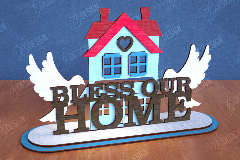 Intra απο ξύλο plywood 3mm-4mm πάχος Χριστιανική επιτραπέζια βάση |Χριστιανική επιγραφή Δίασταση 30x20 cm INTRAFABR-113924545