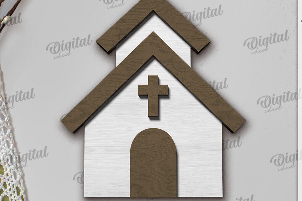 Intra απο ξύλο plywood 3mm-4mm πάχος Χριστιανικό Διακόσμηση Δίσκων με Επίπεδη Δίασταση 30x20 cm INTRAFABR-119902072