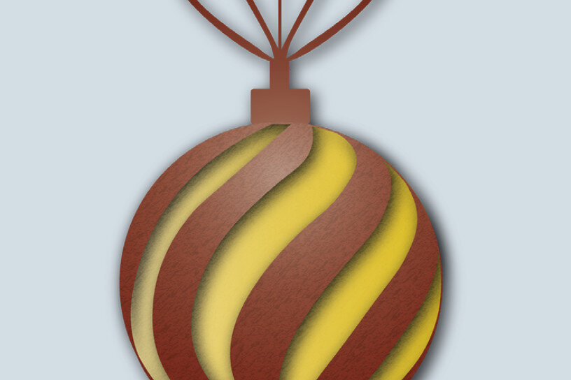 Σετ των 2 Intra απο ξύλο plywood 3mm-4mm πάχος Χριστούγεννα Δίασταση 15x15 cm INTRAFABR-16652033