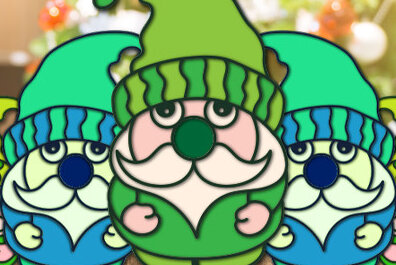 Σετ των 2 Intra απο ξύλο plywood 3mm-4mm πάχος Χριστουγεννιάτικο σχέδιο 3D Gnome Paper Cut Δίασταση 15x15 cm INTRAFABR-75896878