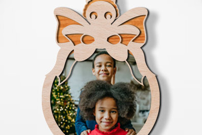 Intra απο ξύλο plywood 3mm-4mm πάχος Χριστουγεννιάτικη τρισδιάστατη κορνίζα φωτογραφιών Δίασταση 20x30 cm INTRAFABR-83068710