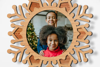 Intra απο ξύλο plywood 3mm-4mm πάχος Χριστουγεννιάτικη τρισδιάστατη κορνίζα φωτογραφιών Δίασταση 20x30 cm INTRAFABR-83068749