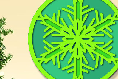 Σετ των 3 Intra απο ξύλο plywood 3mm-4mm πάχος Χριστουγεννιάτικο τρισδιάστατο Snowflake Δίασταση 8x8 cm INTRAFABR-77595783