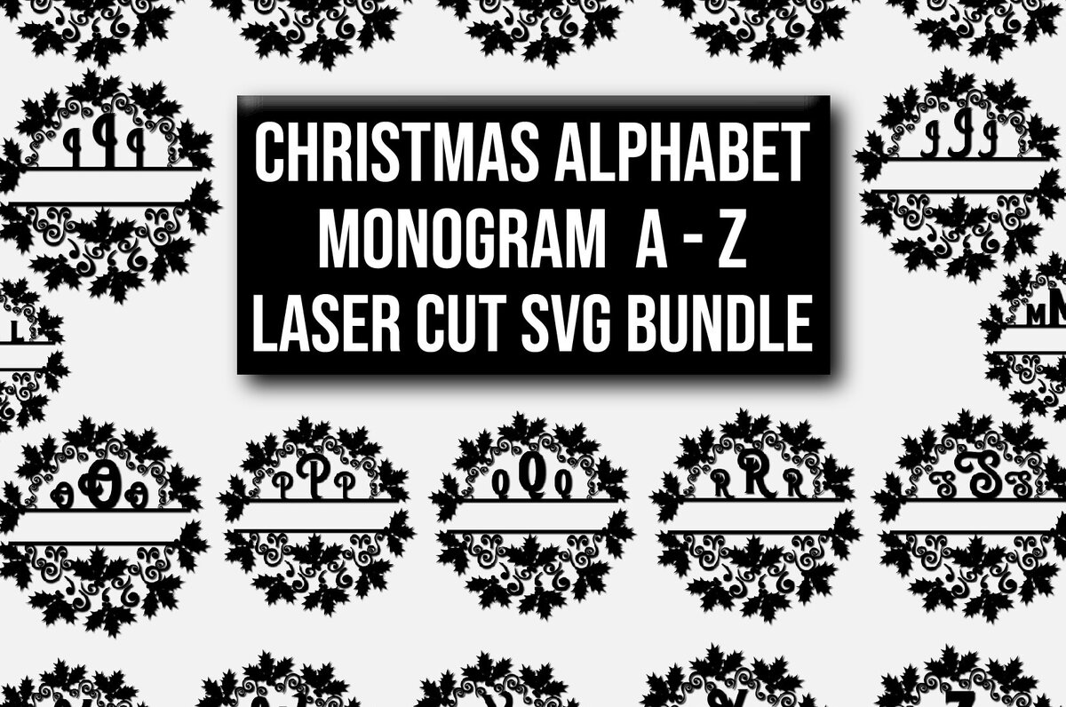 Σετ των 2 Intra απο ξύλο plywood 3mm-4mm πάχος χριστουγεννιάτικου αλφάβητου μονογράμματος a-Z Δίασταση 15x15 cm INTRAFABR-79227688