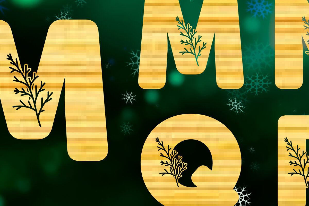 Σετ των 2 Intra απο ξύλο plywood 3mm-4mm πάχος Χριστουγεννιάτικο δέντρο με γράμματα αλφαβήτου Δίασταση 15x15 cm INTRAFABR-52070364