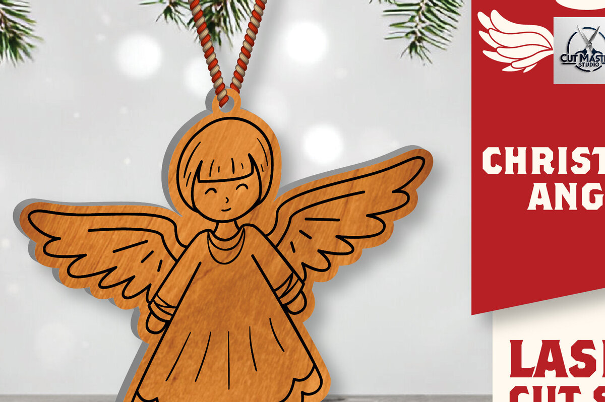 Intra απο ξύλο plywood 3mm-4mm πάχος Christmas Angel Cut  Δίασταση 15x15 cm INTRAFABR-109819827