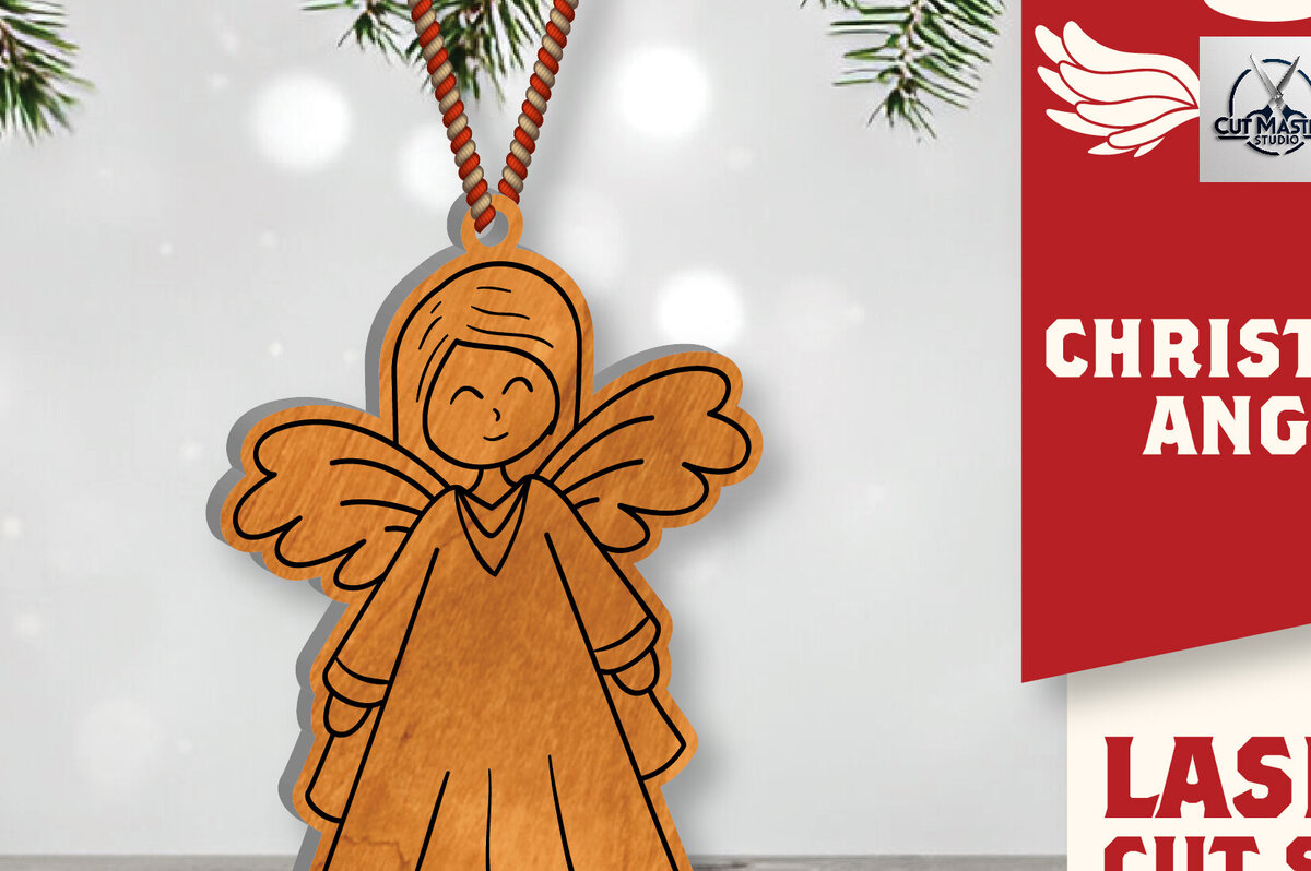 Intra απο ξύλο plywood 3mm-4mm πάχος Christmas Angel Cut  Δίασταση 15x15 cm INTRAFABR-109819933
