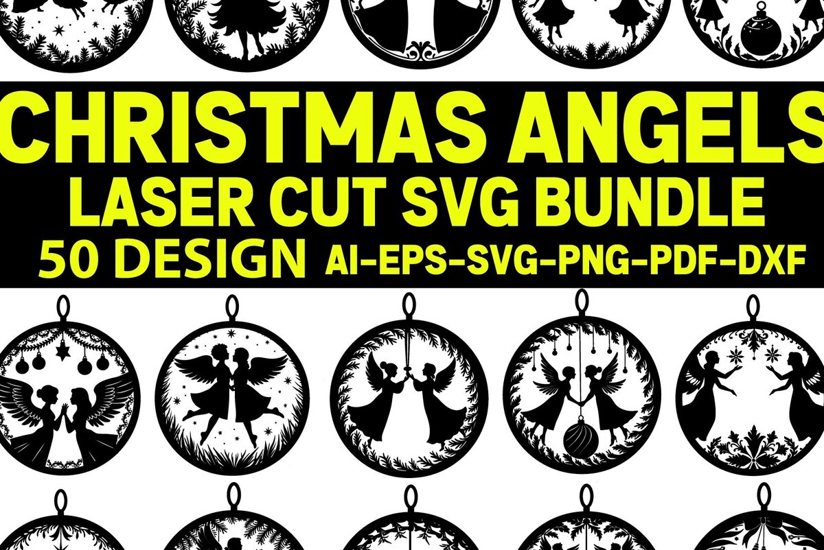 Σετ των 2 Intra απο ξύλο plywood 3mm-4mm πάχος Cut Christmas Angels Δίασταση 15x15 cm INTRAFABR-109495298