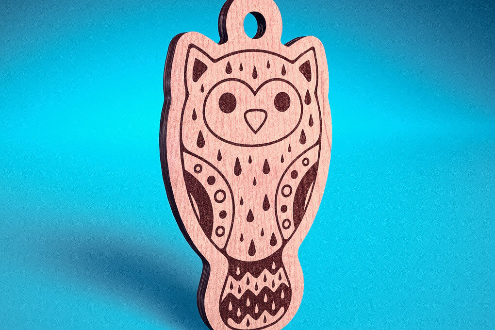 Σετ των 3 Intra απο ξύλο plywood 3mm-4mm πάχος Χριστουγεννιάτικα στολίδια ζώων με Δίασταση 8x8 cm INTRAFABR-72091614