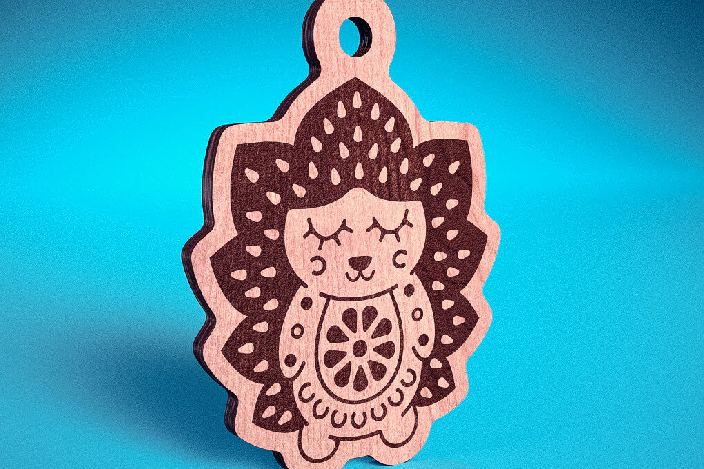 Σετ των 3 Intra απο ξύλο plywood 3mm-4mm πάχος Χριστουγεννιάτικα στολίδια ζώων με Δίασταση 8x8 cm INTRAFABR-72091720