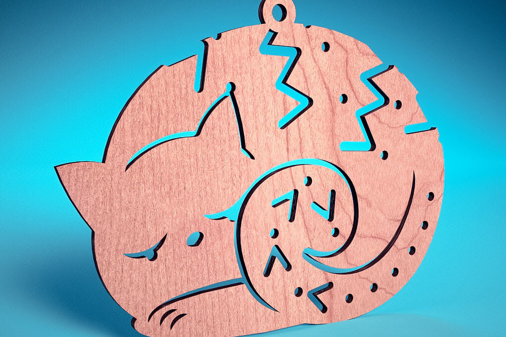 Σετ των 3 Intra απο ξύλο plywood 3mm-4mm πάχος Χριστουγεννιάτικα στολίδια ζώων με Δίασταση 8x8 cm INTRAFABR-72173379