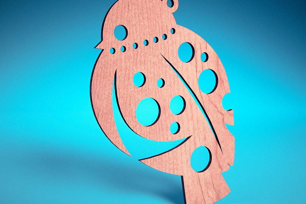 Σετ των 3 Intra απο ξύλο plywood 3mm-4mm πάχος Χριστουγεννιάτικα στολίδια ζώων με Δίασταση 8x8 cm INTRAFABR-72173418