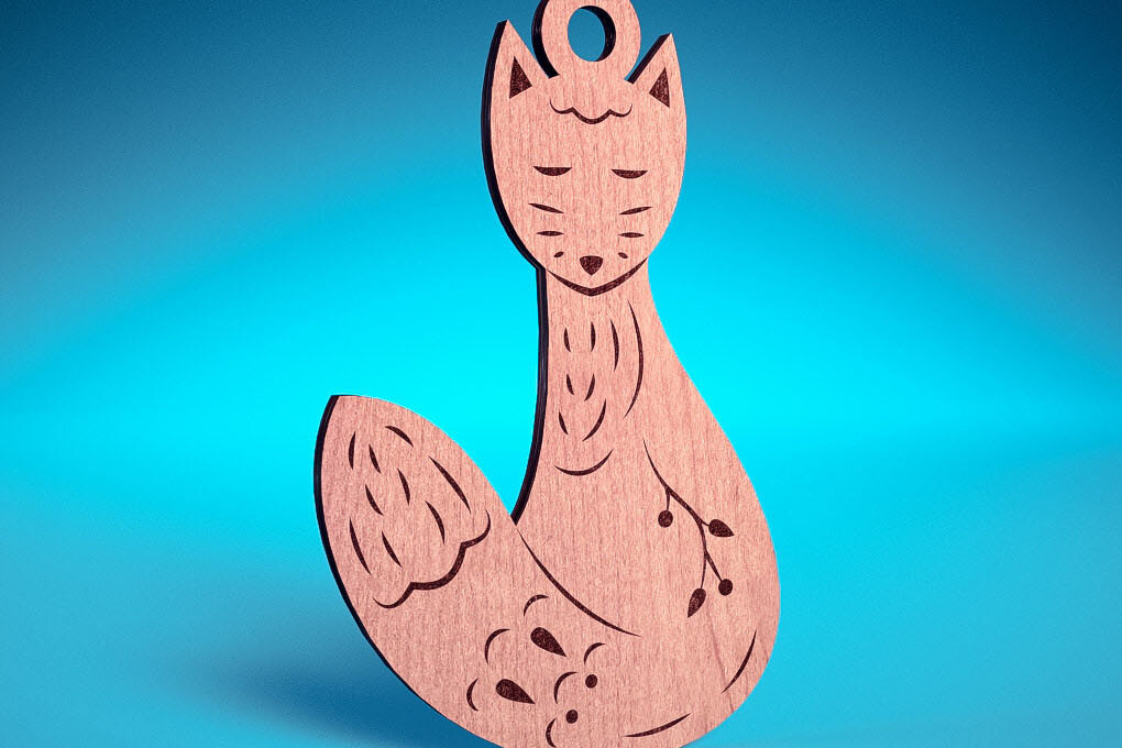 Σετ των 3 Intra απο ξύλο plywood 3mm-4mm πάχος Χριστουγεννιάτικα στολίδια ζώων με Δίασταση 8x8 cm INTRAFABR-75474463