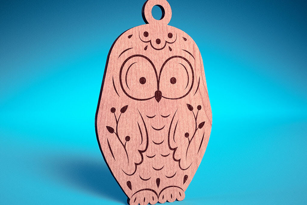 Σετ των 3 Intra απο ξύλο plywood 3mm-4mm πάχος Χριστουγεννιάτικα στολίδια ζώων με Δίασταση 8x8 cm INTRAFABR-75474504