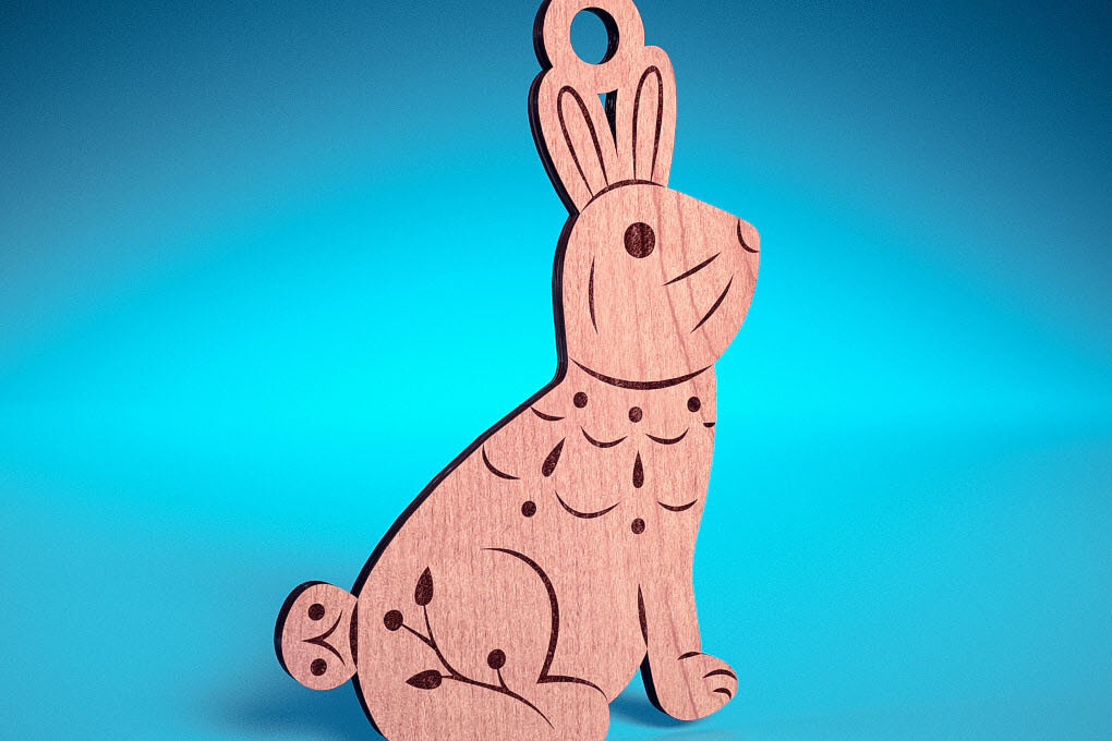 Σετ των 3 Intra απο ξύλο plywood 3mm-4mm πάχος Χριστουγεννιάτικα στολίδια ζώων με Δίασταση 8x8 cm INTRAFABR-75474546