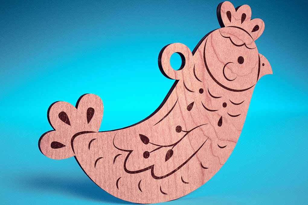 Σετ των 3 Intra απο ξύλο plywood 3mm-4mm πάχος Χριστουγεννιάτικα στολίδια ζώων με Δίασταση 8x8 cm INTRAFABR-75474577