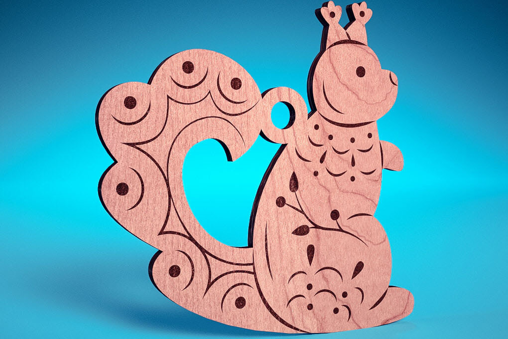 Σετ των 3 Intra απο ξύλο plywood 3mm-4mm πάχος Χριστουγεννιάτικα στολίδια ζώων με Δίασταση 8x8 cm INTRAFABR-75474605