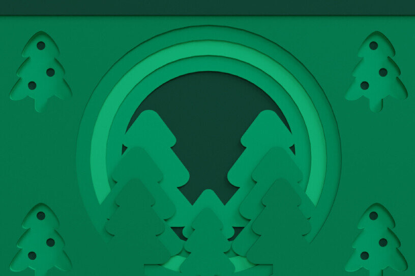 Intra απο ξύλο plywood 3mm-4mm πάχος Χριστουγεννιάτικο φόντο 3D Πολυεπίπεδο Δίασταση 40x40 cm INTRAFABR-77122807