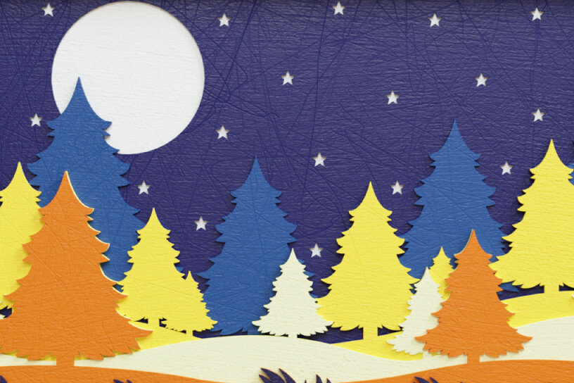 Intra απο ξύλο plywood 3mm-4mm πάχος Χριστουγεννιάτικο φόντο 3D Πολυεπίπεδο Δίασταση 40x40 cm INTRAFABR-76309190