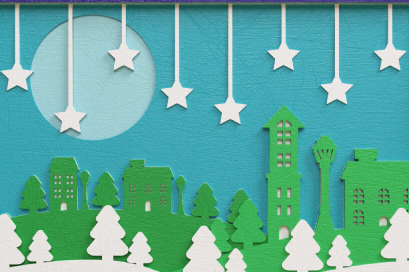 Intra απο ξύλο plywood 3mm-4mm πάχος Χριστουγεννιάτικο φόντο 3D Πολυεπίπεδο Δίασταση 40x40 cm INTRAFABR-76543210