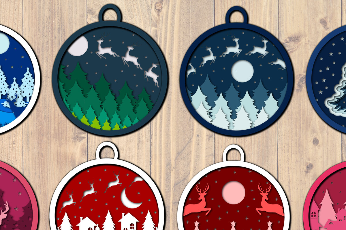 Σετ των 3 Intra απο ξύλο plywood 3mm-4mm πάχος Χριστουγεννιάτικο φόντο κοπής με λέιζερ χαρτί κοπής Β Δίασταση 1500x1500 cm INTRAFABR-85075020