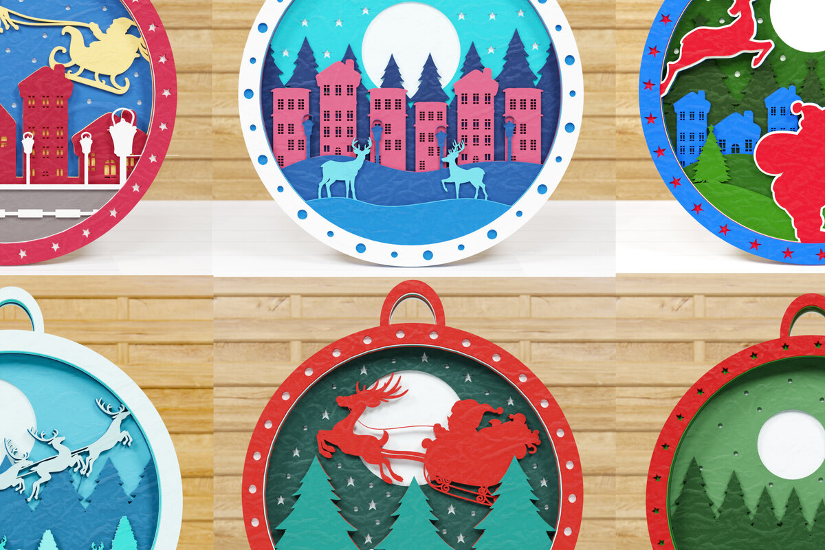 Σετ των 2 Intra απο ξύλο plywood 3mm-4mm πάχος Χριστουγεννιάτικο φόντο κοπής με λέιζερ χαρτί κοπής Β Δίασταση 1500x1500 cm INTRAFABR-79297738