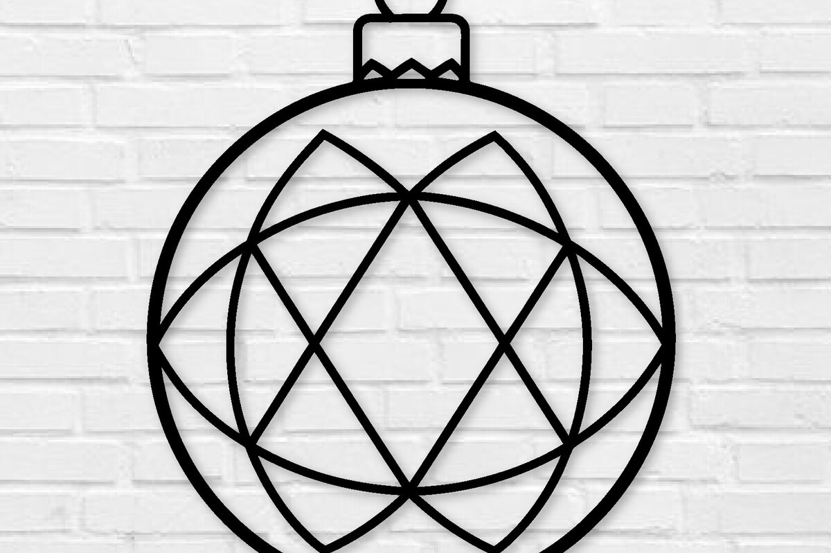 Intra απο ξύλο plywood 3mm-4mm πάχος κοπής με λέιζερ Χριστουγεννιάτικη μπάλα , Δίασταση 40x40 cm INTRAFABR-100559883