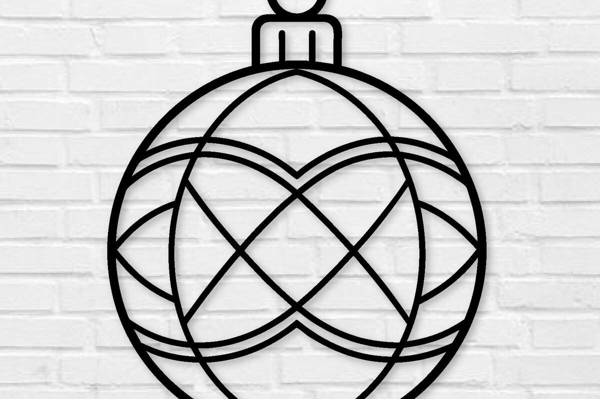 Intra απο ξύλο plywood 3mm-4mm πάχος κοπής με λέιζερ Χριστουγεννιάτικη μπάλα , Δίασταση 40x40 cm INTRAFABR-100559493