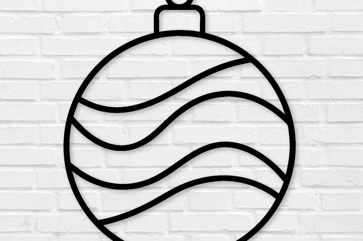 Intra απο ξύλο plywood 3mm-4mm πάχος κοπής με λέιζερ Χριστουγεννιάτικη μπάλα , Δίασταση 40x40 cm INTRAFABR-100560900