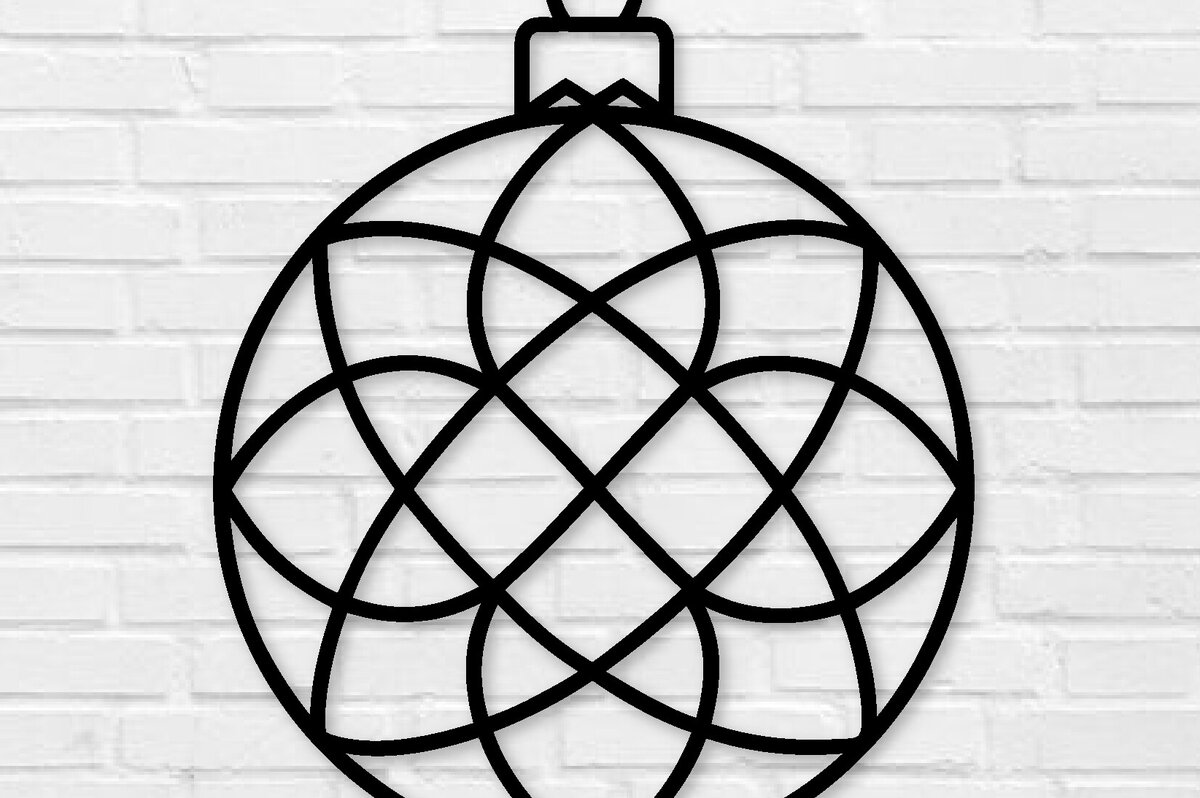 Intra απο ξύλο plywood 3mm-4mm πάχος κοπής με λέιζερ Χριστουγεννιάτικη μπάλα , Δίασταση 40x40 cm INTRAFABR-100561596