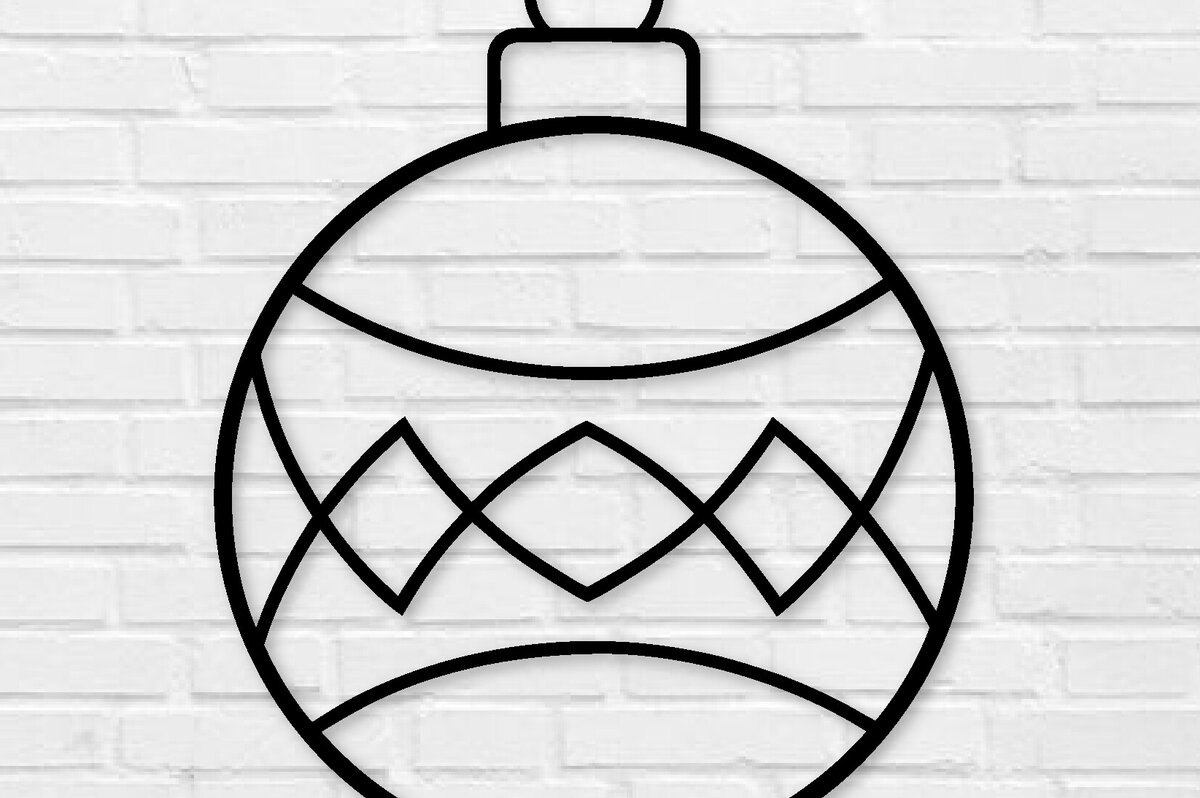 Intra απο ξύλο plywood 3mm-4mm πάχος κοπής με λέιζερ Χριστουγεννιάτικη μπάλα , Δίασταση 40x40 cm INTRAFABR-100561882