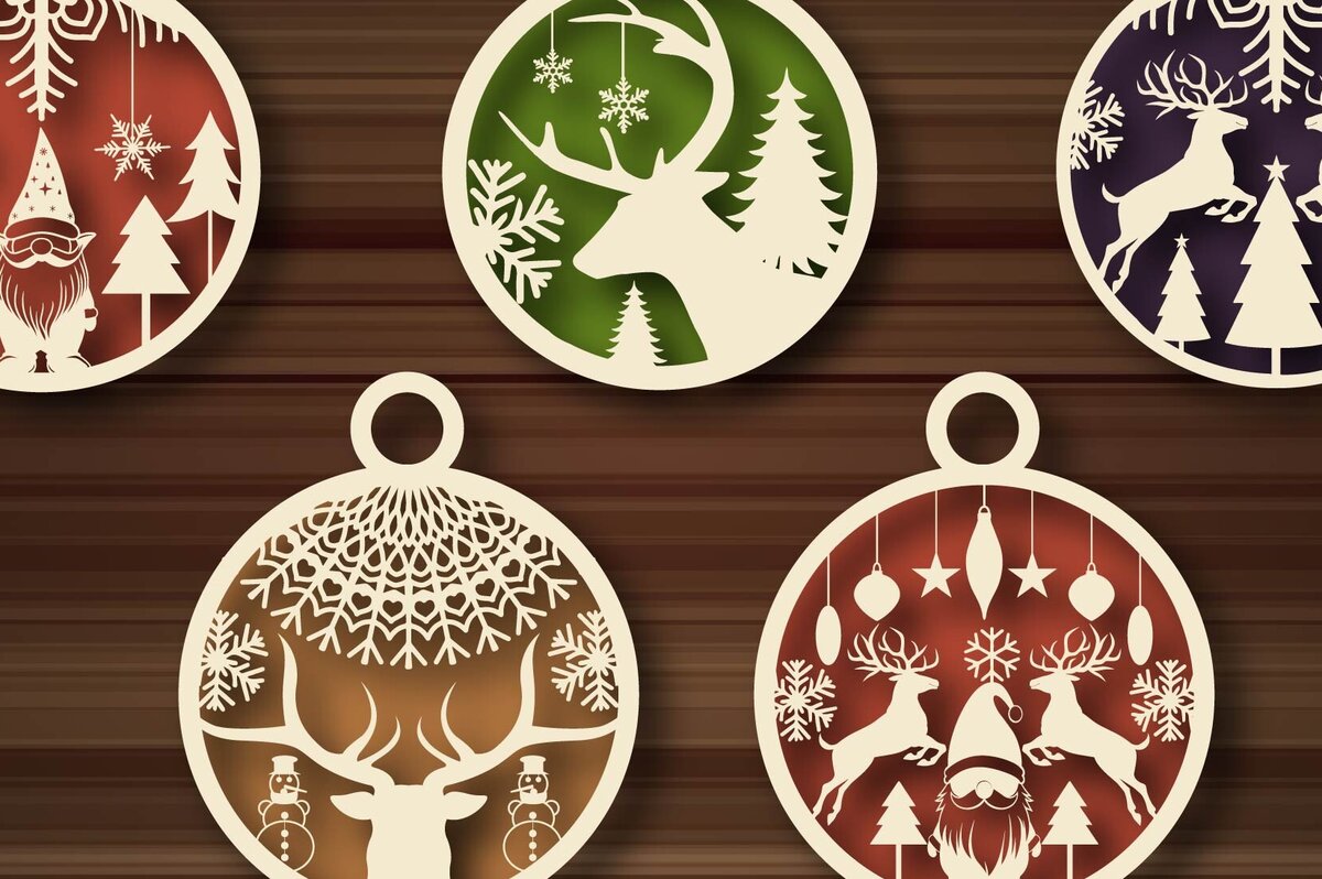 Intra απο ξύλο plywood 3mm-4mm πάχος κοπής με λέιζερ Χριστουγεννιάτικη μπάλα Δίασταση 20x30 cm INTRAFABR-110272755