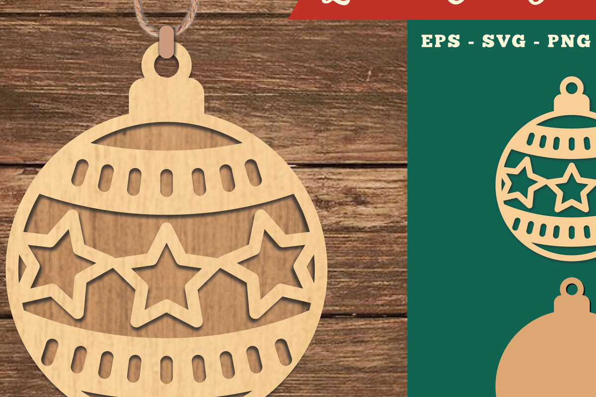 Σετ των 3 Intra απο ξύλο plywood 3mm-4mm πάχος Χριστουγεννιάτικο στολίδι με λέιζερ κοπής 7 Δίασταση 8x8 cm INTRAFABR-109982559