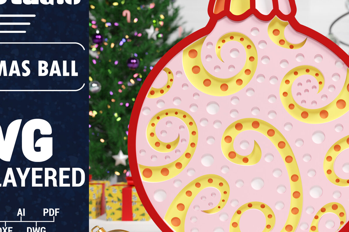 Intra απο ξύλο plywood 3mm-4mm πάχος Χριστουγεννιάτικη Μπάλα πολλαπλών στρώσεων PaperCut Δίασταση 1500x1500 cm INTRAFABR-75930803