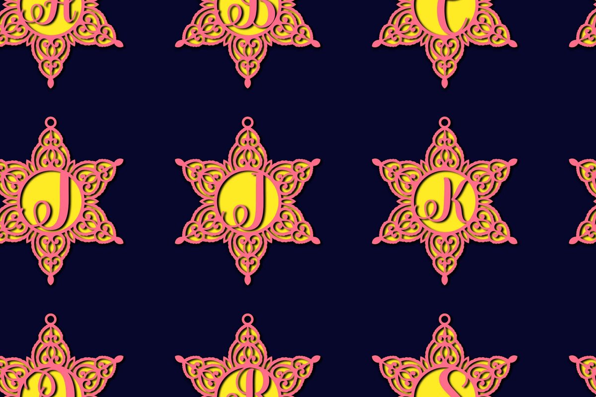 Σετ των 3 Intra απο ξύλο plywood 3mm-4mm πάχος Χριστουγεννιάτικες μπάλες διακοσμήσεις Alphabe Δίασταση 4x4 cm INTRAFABR-78496009