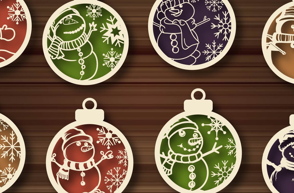 Intra απο ξύλο plywood 3mm-4mm πάχος Χριστουγεννιάτικες μπάλες , Snowman Family Δίασταση 20x30 cm INTRAFABR-105599791